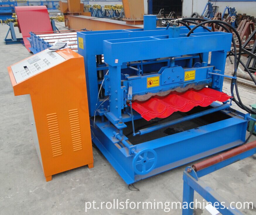 Máquina de prensagem de telha vitrificada Glazed tile roll forming machine